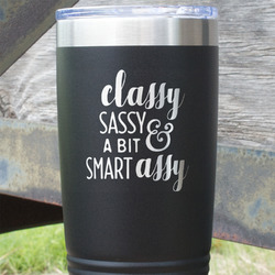 Sassy Quotes 20 oz Stainless Steel Tumbler - Black - Double Sided