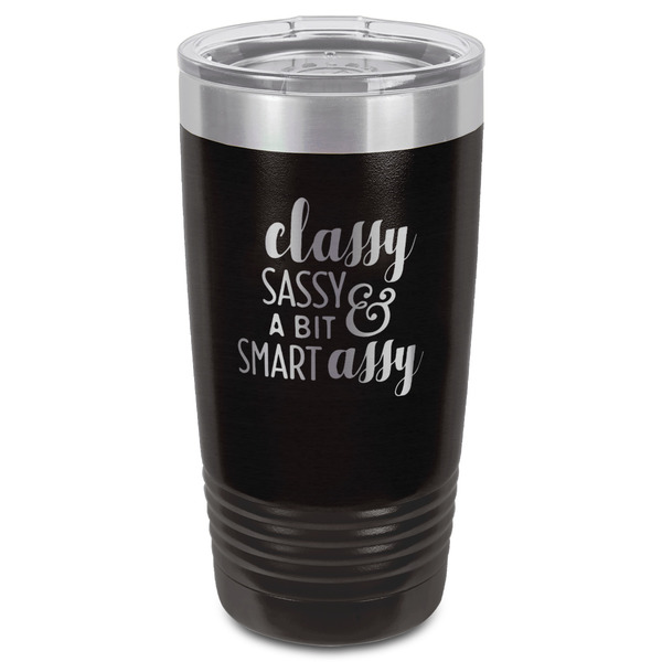 Sassy Quotes Black Polar Camel Tumbler - 20oz - Front
