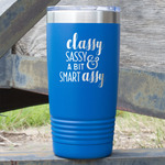 Sassy Quotes 20 oz Stainless Steel Tumbler - Royal Blue - Single Sided