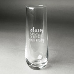 Sassy Quotes Champagne Flute - Stemless Engraved