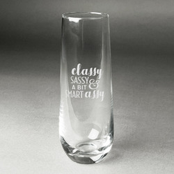 Sassy Quotes Champagne Flute - Stemless Engraved - Single
