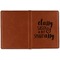 Sassy Quotes Cognac Leather Passport Holder Outside Single Sided - Apvl