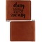 Sassy Quotes Cognac Leatherette Bifold Wallets - Front and Back Single Sided - Apvl