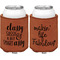 Sassy Quotes Cognac Leatherette Can Sleeve - Double Sided Front and Back