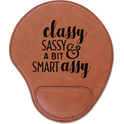 Sassy Quotes Leatherette Mouse Pad with Wrist Support (Personalized)