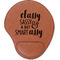 Sassy Quotes Cognac Leatherette Mouse Pads with Wrist Support - Flat