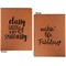 Sassy Quotes Cognac Leatherette Portfolios with Notepad - Large - Double Sided - Apvl