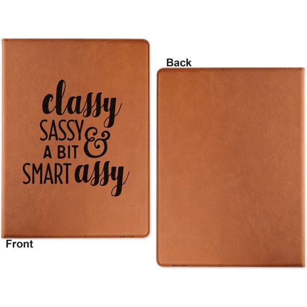 Sassy Quotes Cognac Leatherette Portfolios with Notepad - Large - Single Sided - Apvl