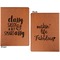 Sassy Quotes Cognac Leatherette Portfolios with Notepad - Small - Double Sided- Apvl