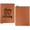 Sassy Quotes Cognac Leatherette Portfolios with Notepad - Small - Single Sided- Apvl