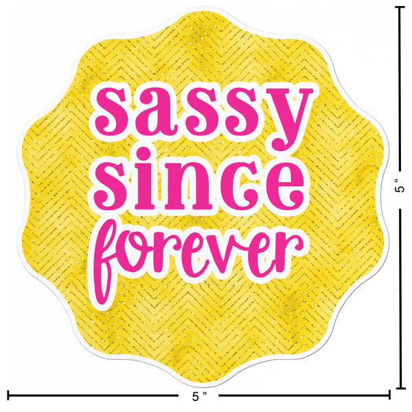 Sassy Quotes Custom Shape Iron On Patches - L PATCH w/measurements