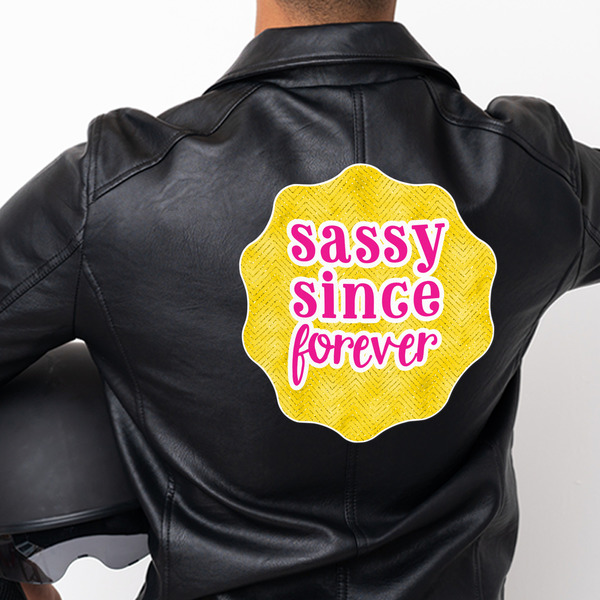 Sassy Quotes Custom Shape Iron On Patches - XXXL APPROVAL single