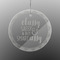 Sassy Quotes Engraved Glass Ornament - Round (Front)