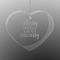 Sassy Quotes Engraved Glass Ornaments - Heart