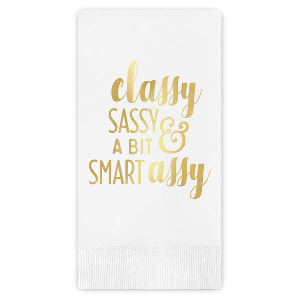 Custom Sassy Quotes Guest Napkins - Foil Stamped