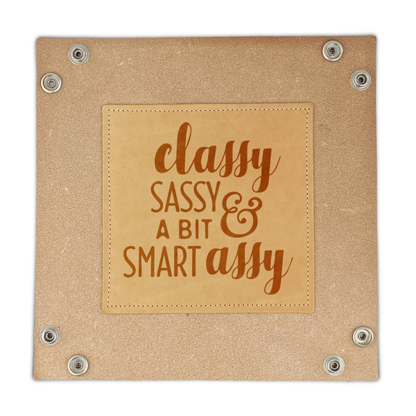 Sassy Quotes Genuine Leather Valet Trays - FRONT (flat)