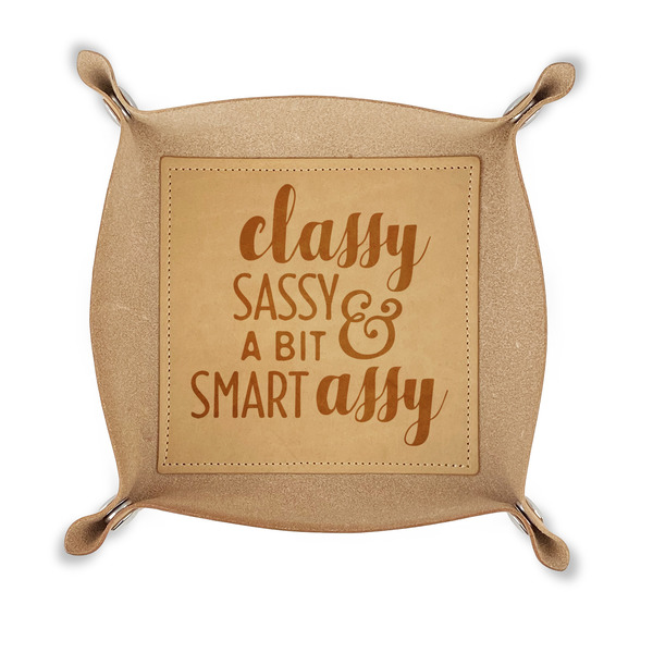 Custom Sassy Quotes Genuine Leather Dice Tray