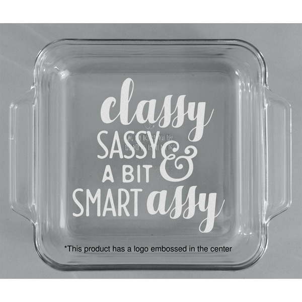 Sassy Quotes Glass Cake Dish - APPROVAL (8x8)