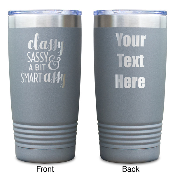 Sassy Quotes Gray Polar Camel Tumbler - 20oz - Double Sided - Approval