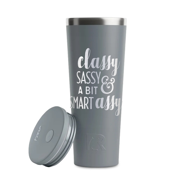 Sassy Quotes Grey RTIC Everyday Tumbler - 28 oz. - Lid Off