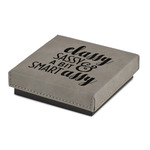 Sassy Quotes Jewelry Gift Box - Engraved Leather Lid