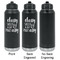 Sassy Quotes Laser Engraved Water Bottles - 2 Styles - Front & Back View