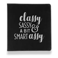 Sassy Quotes Leather Binder - 1" - Black