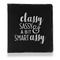 Sassy Quotes Leather Binder - 1" - Black - Front View