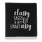 Sassy Quotes Leather Binder - 1" - Black