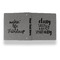 Sassy Quotes Leather Binder - 1" - Grey - Back Spine Front View