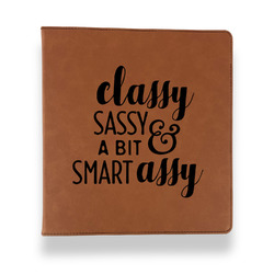 Sassy Quotes Leather Binder - 1" - Rawhide