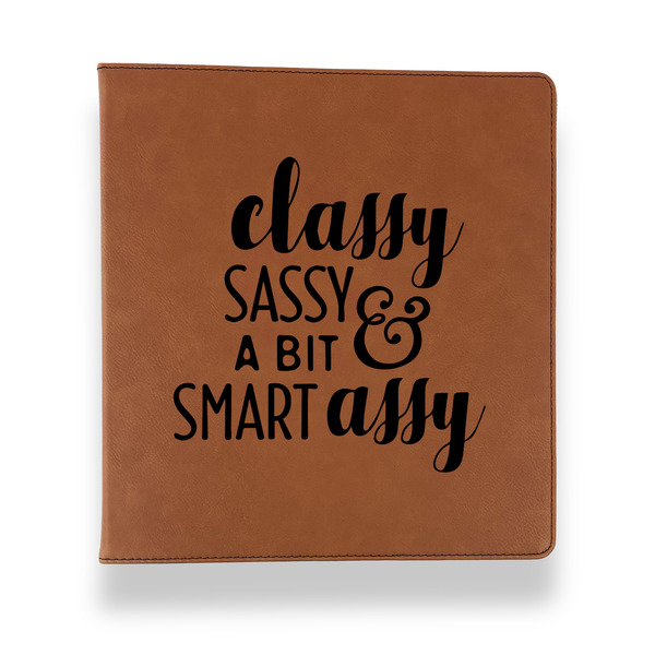 Custom Sassy Quotes Leather Binder - 1" - Rawhide