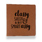 Sassy Quotes Leather Binder - 1" - Rawhide - Front View