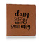 Sassy Quotes Leather Binder - 1" - Rawhide