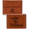 Sassy Quotes Leather Business Card Holder - Front Back