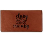 Sassy Quotes Leatherette Checkbook Holder (Personalized)