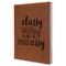 Sassy Quotes Leather Sketchbook - Large - Double Sided - Angled View