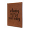 Sassy Quotes Leather Sketchbook - Small - Double Sided - Angled View