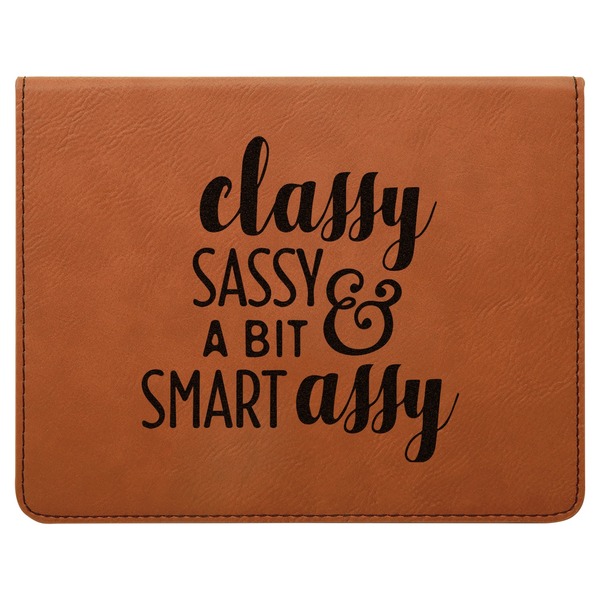 Sassy Quotes Leatherette 4-Piece Wine Tool Set Flat