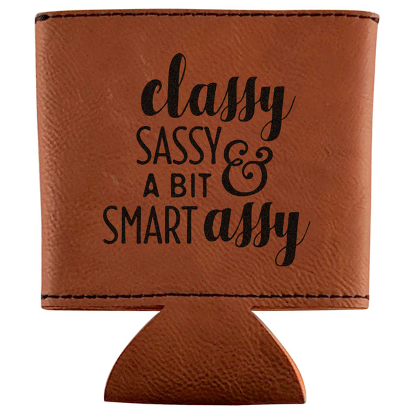 Custom Sassy Quotes Leatherette Can Sleeve