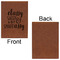 Sassy Quotes Leatherette Journal - Large - Single Sided - Front & Back View