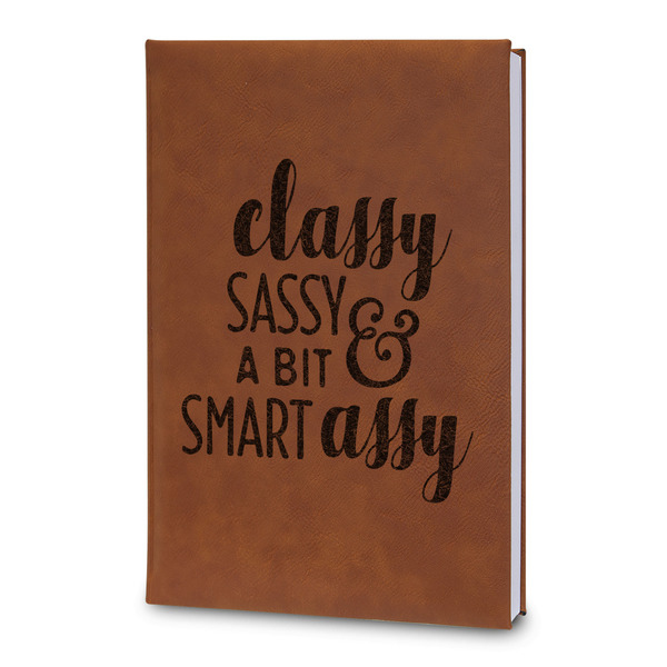 Custom Sassy Quotes Leatherette Journal - Large - Double Sided