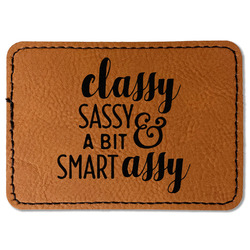 Sassy Quotes Faux Leather Iron On Patch - Rectangle