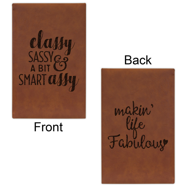 Sassy Quotes Leatherette Sketchbooks - Small - Double Sided - Front & Back View