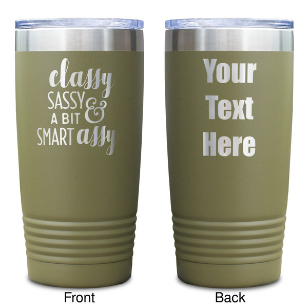 Sassy Quotes Olive Polar Camel Tumbler - 20oz - Double Sided - Approval