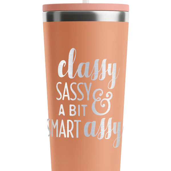Sassy Quotes Peach RTIC Everyday Tumbler - 28 oz. - Close Up