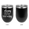 Sassy Quotes Stainless Wine Tumblers - Black - Single Sided - Approval