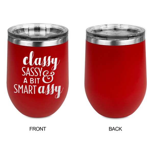 Sassy Quotes Stainless Wine Tumblers - Red - Single Sided - Approval