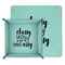 Sassy Quotes Teal Faux Leather Valet Trays - PARENT MAIN