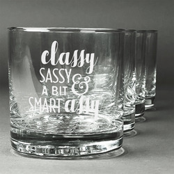 Sassy Quotes Whiskey Glasses (Set of 4)